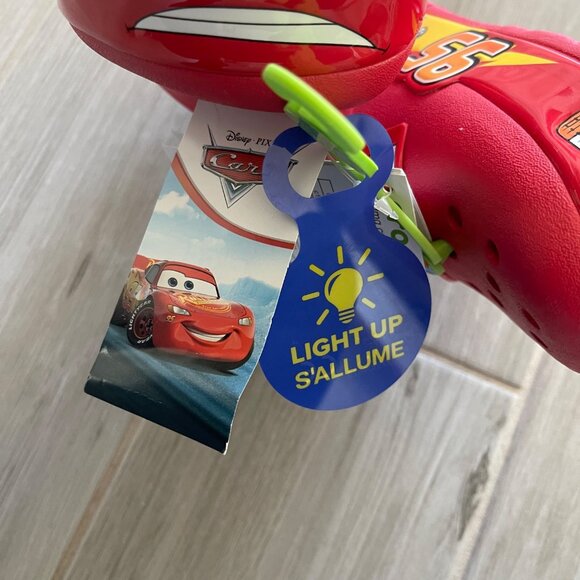 NWT CROCS x LIGHTING MCQUEEN LIGHT UP KIDS C13 - Picture 6 of 6